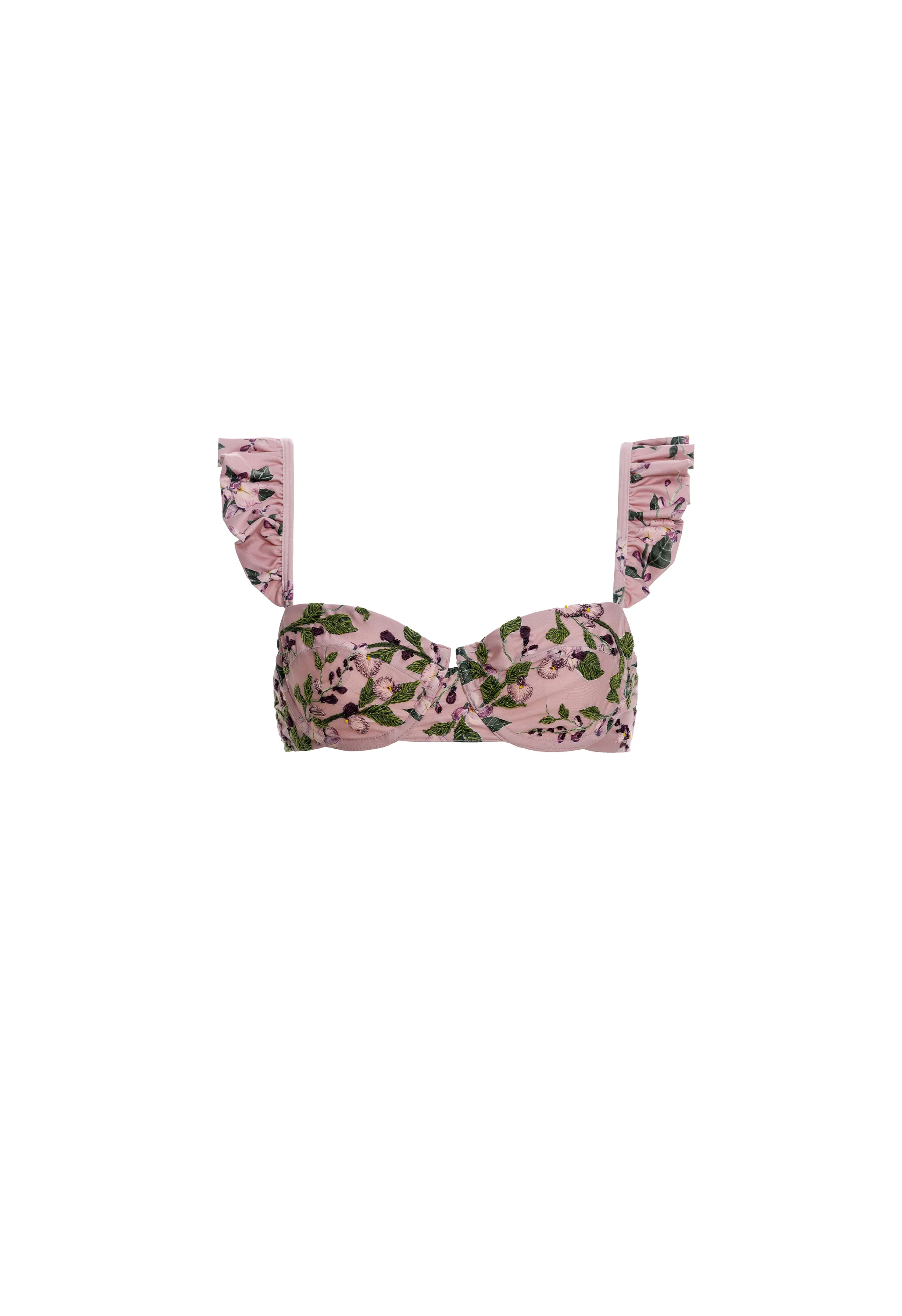 Kiwi Wisteria Bikini Top - Image 6